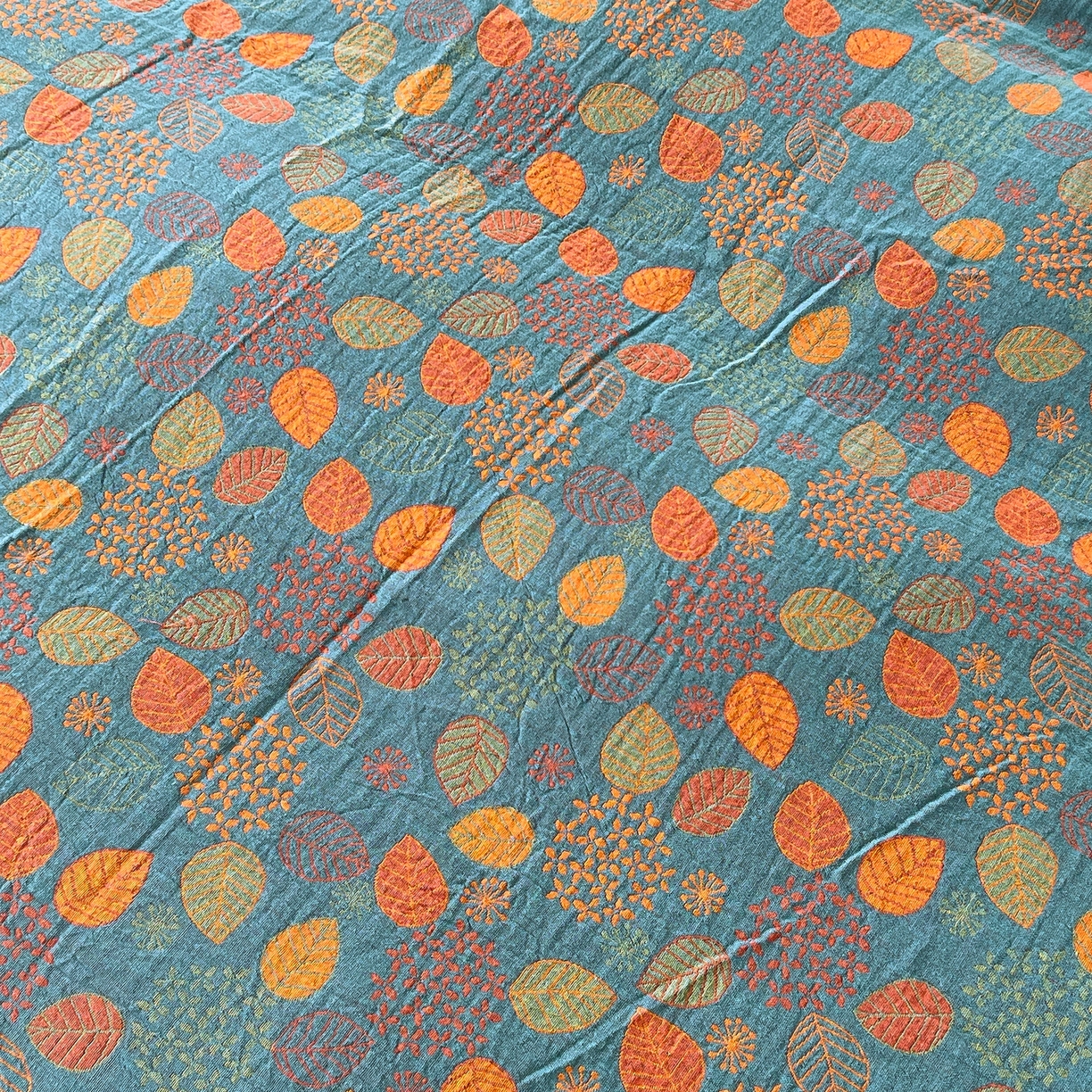 91家纺网 家纺一手货源 找家纺 春皖家纺 2026春夏新款（正反两用）A类提花双层纱单床单 映阳-蓝黄