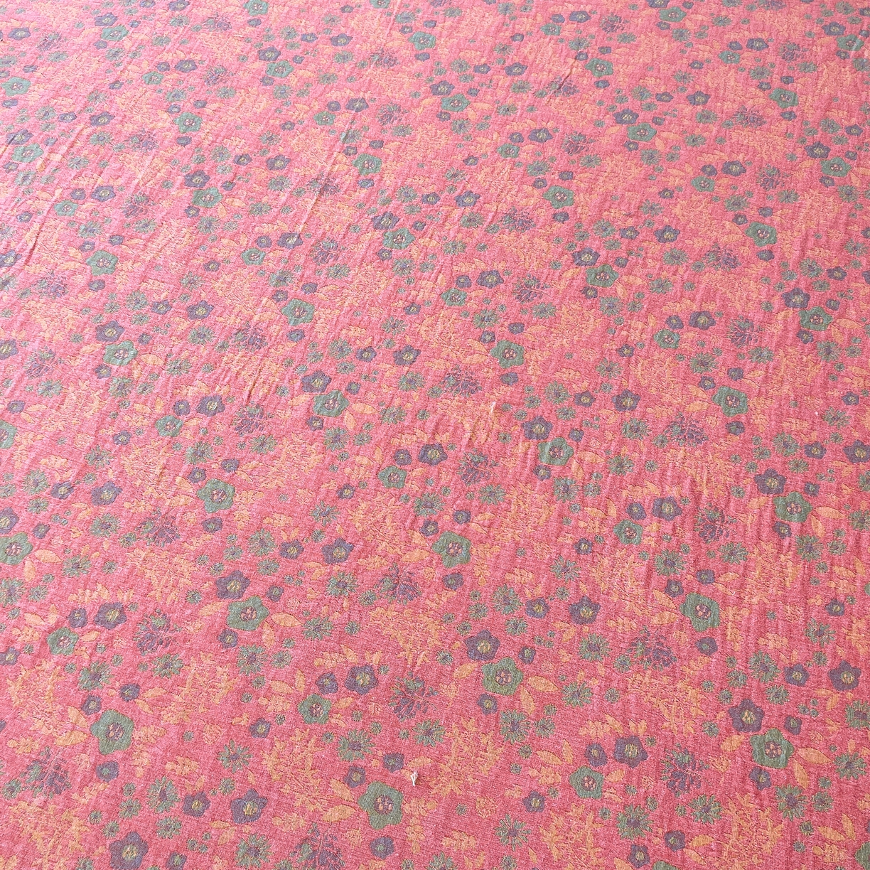 91家纺网 家纺一手货源 找家纺 春皖家纺 2026春夏新款（正反两用）A类提花双层纱单床单 惜梦-绿粉