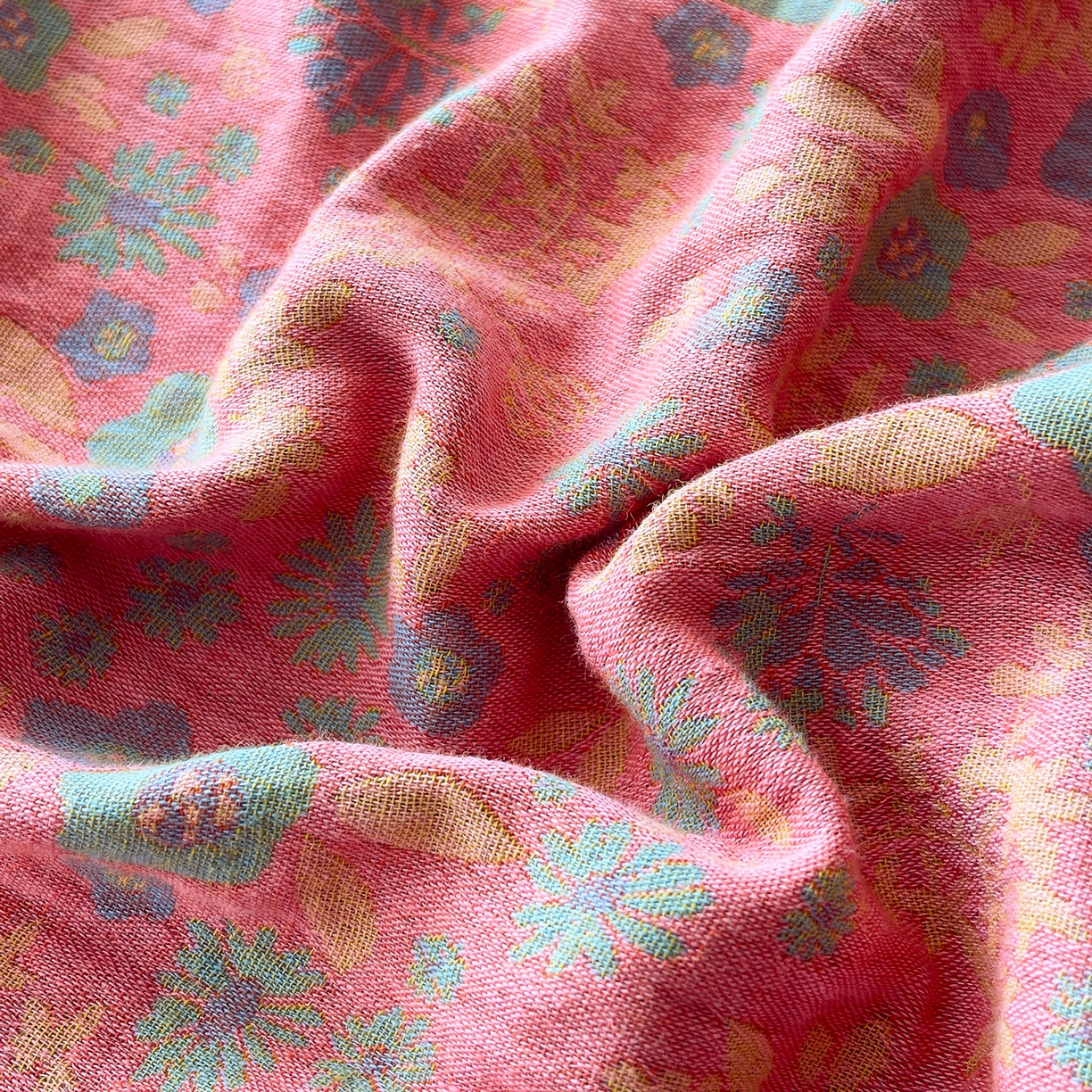 91家纺网 家纺一手货源 找家纺 春皖家纺 2026春夏新款（正反两用）A类提花双层纱单床单 惜梦-绿粉