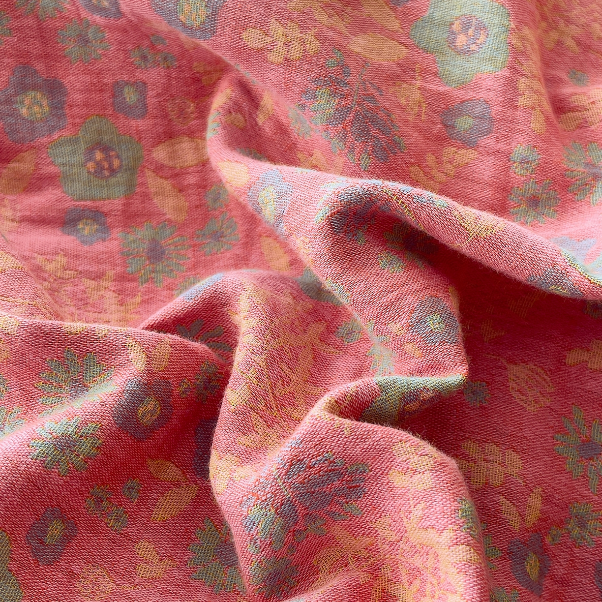 91家纺网 家纺一手货源 找家纺 春皖家纺 2026春夏新款（正反两用）A类提花双层纱单床单 惜梦-绿粉