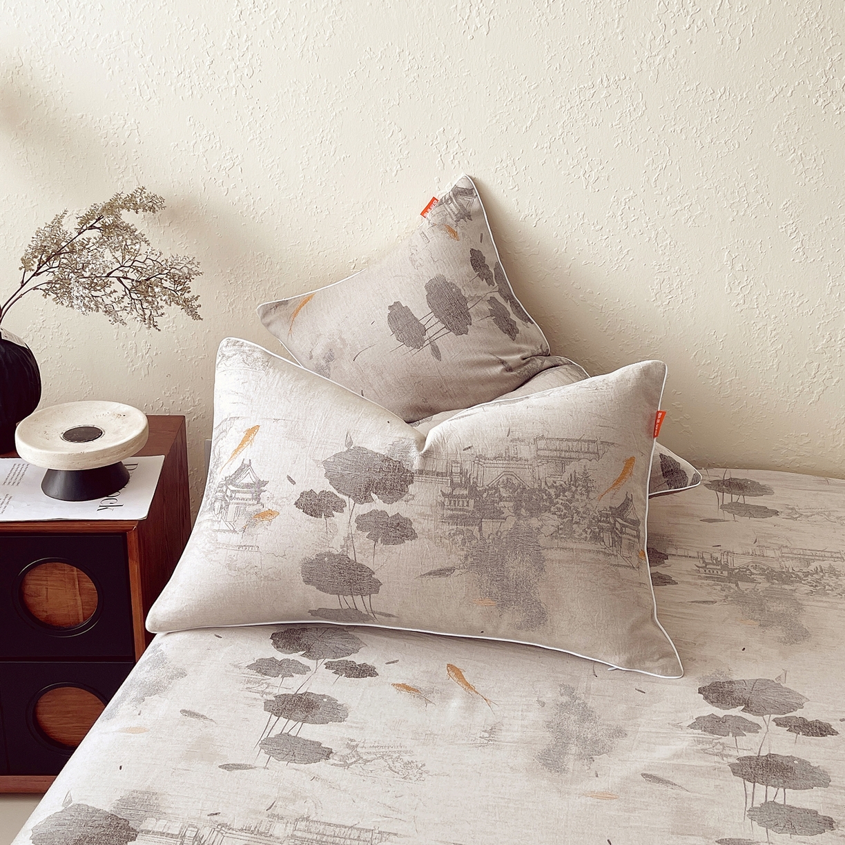 91家纺网 家纺一手货源 找家纺 （总）春皖家纺 2026春夏新款（正反两用）A类提花双层纱单枕套