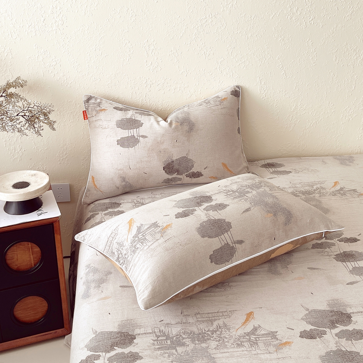 91家纺网 家纺一手货源 找家纺 （总）春皖家纺 2026春夏新款（正反两用）A类提花双层纱单枕套