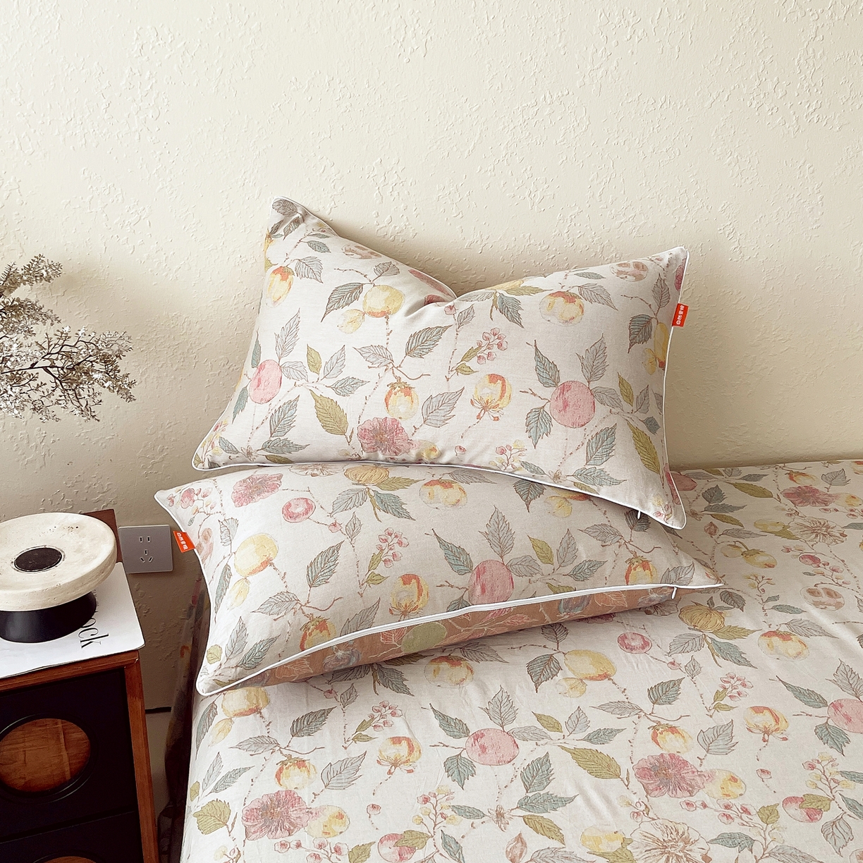 91家纺网 家纺一手货源 找家纺 春皖家纺 2026春夏新款（正反两用）A类提花双层纱单枕套 稔秋