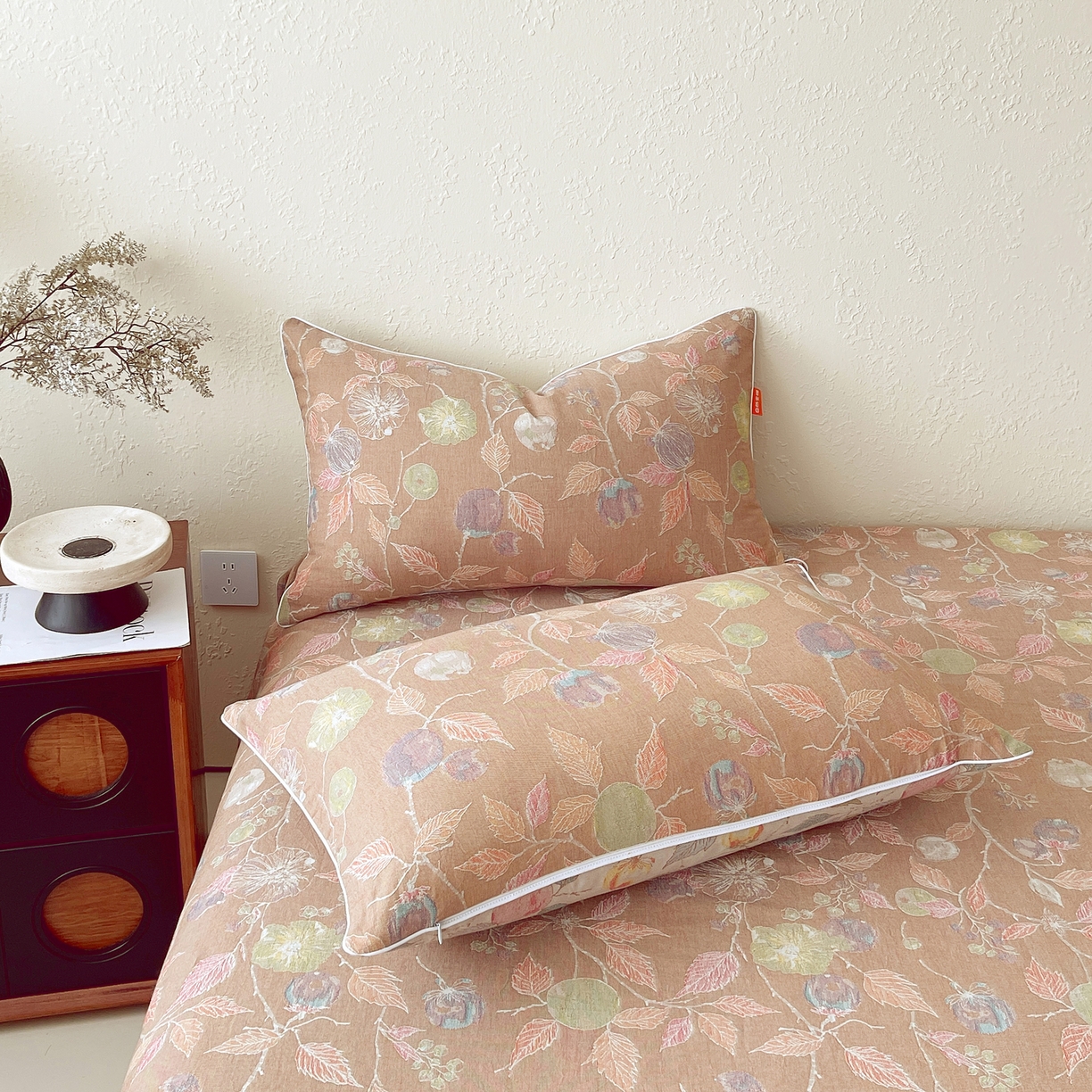 91家纺网 家纺一手货源 找家纺 春皖家纺 2026春夏新款（正反两用）A类提花双层纱单枕套 稔秋