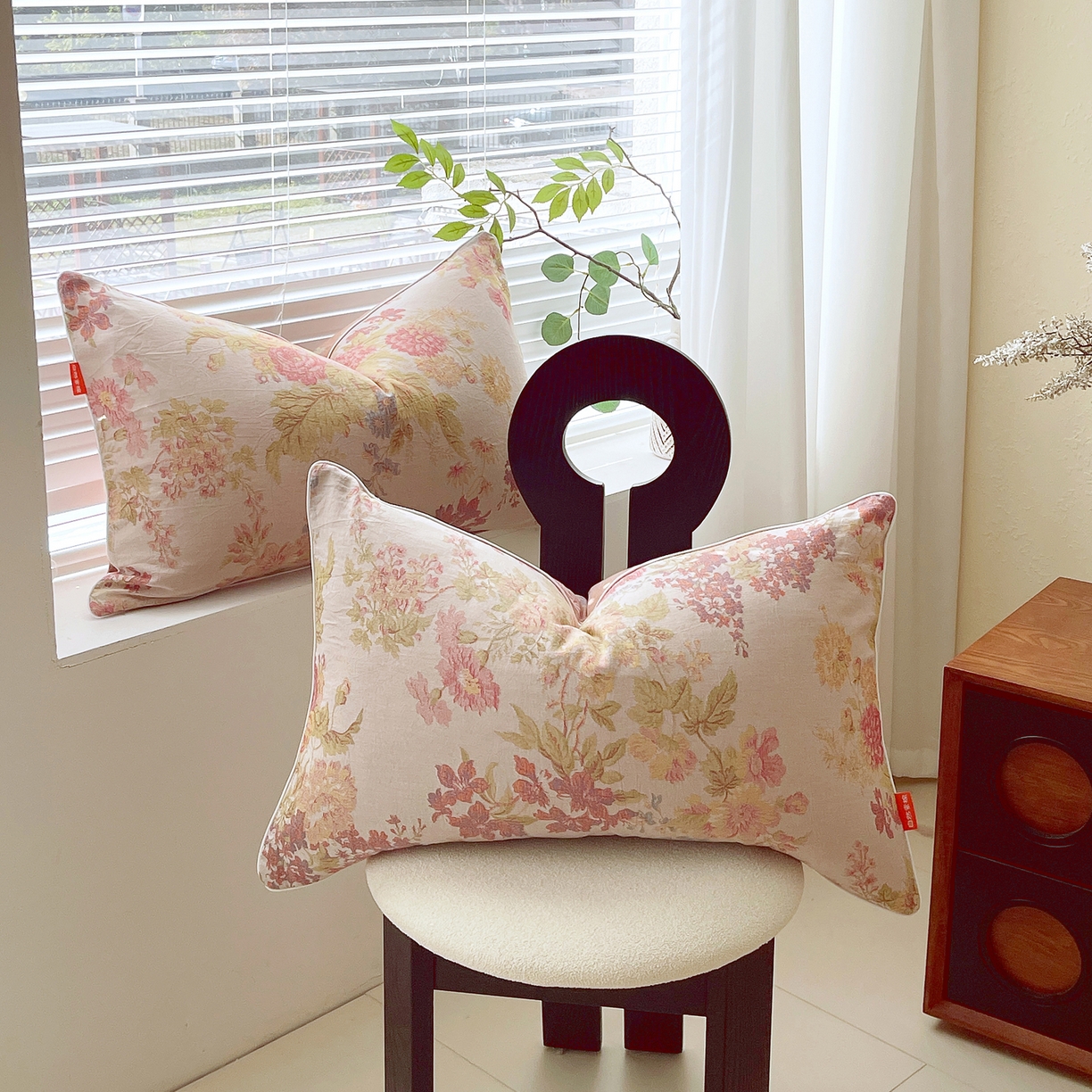 91家纺网 家纺一手货源 找家纺 春皖家纺 2026春夏新款（正反两用）A类提花双层纱单枕套 霞沫