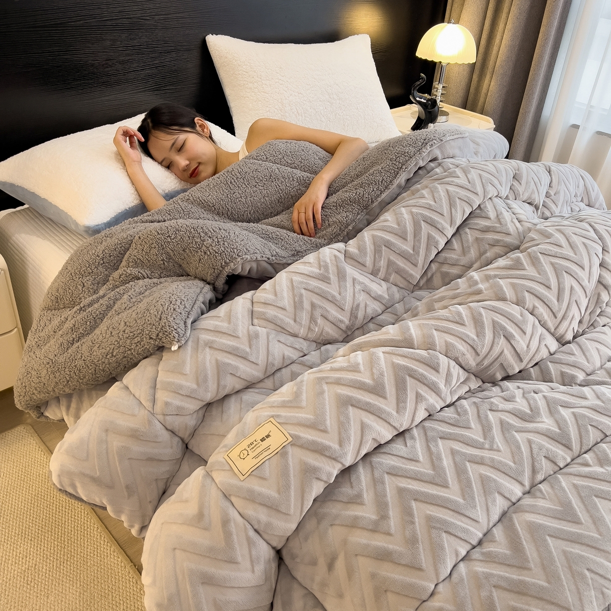 91家纺网 家纺一手货源 找家纺 （总）好尚居 2025新款水晶绒刷花冬被被子被芯