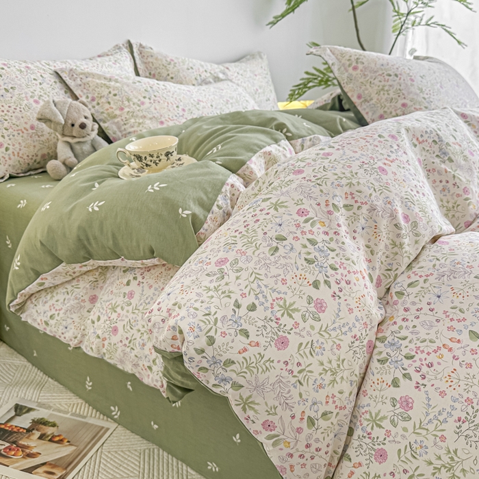 91家纺网 家纺一手货源 找家纺 红淳家纺 2026新款13070全棉纯棉印花单品被套单件被套 漫漫花香