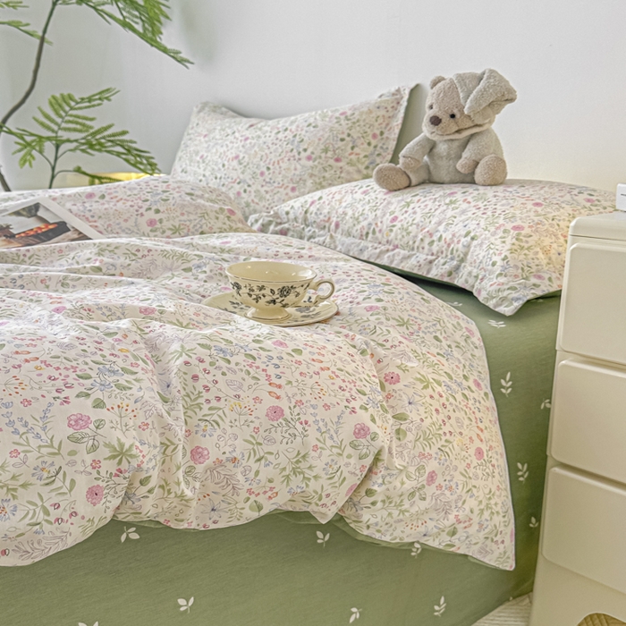 91家纺网 家纺一手货源 找家纺 红淳家纺 2026新款13070全棉纯棉印花单品被套单件被套 漫漫花香