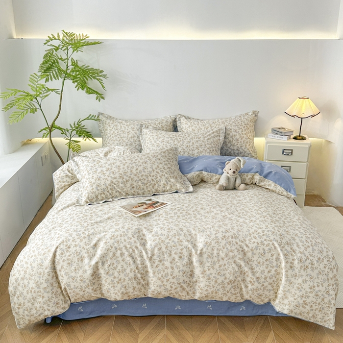 91家纺网 家纺一手货源 找家纺 红淳家纺 2026新款13070全棉纯棉印花单品被套单件被套 山茶私语