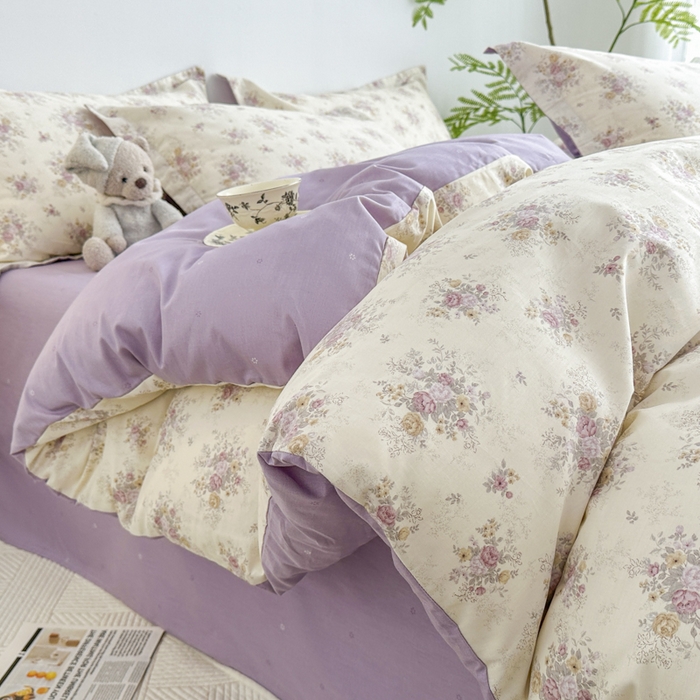 91家纺网 家纺一手货源 找家纺 红淳家纺 2026新款13070全棉纯棉印花单品被套单件被套 悠悠花园