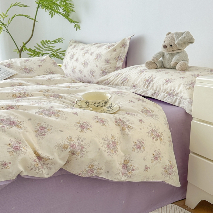 91家纺网 家纺一手货源 找家纺 红淳家纺 2026新款13070全棉纯棉印花单品被套单件被套 悠悠花园