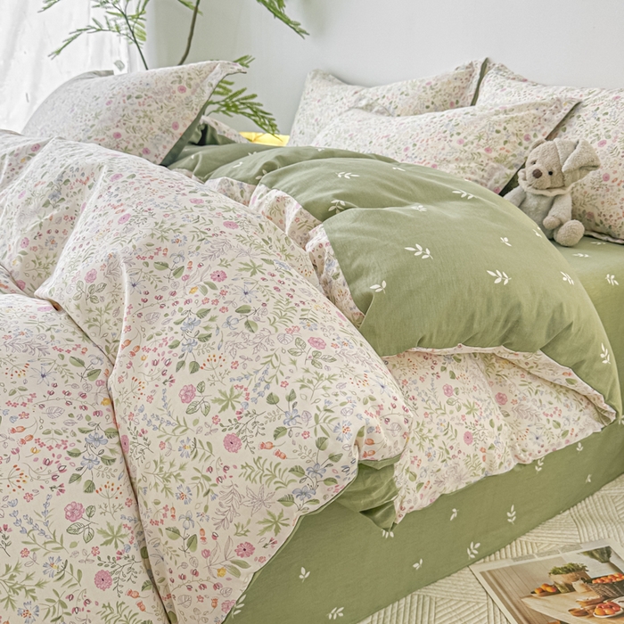 91家纺网 家纺一手货源 找家纺 红淳家纺 2026新款13070全棉纯棉印花单品枕套单件枕套 漫漫花香