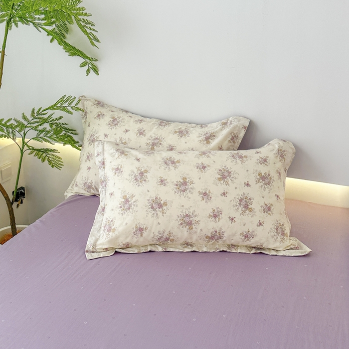 红淳家纺 2026新款13070全棉纯棉印花单品枕套单件枕套 悠悠花园