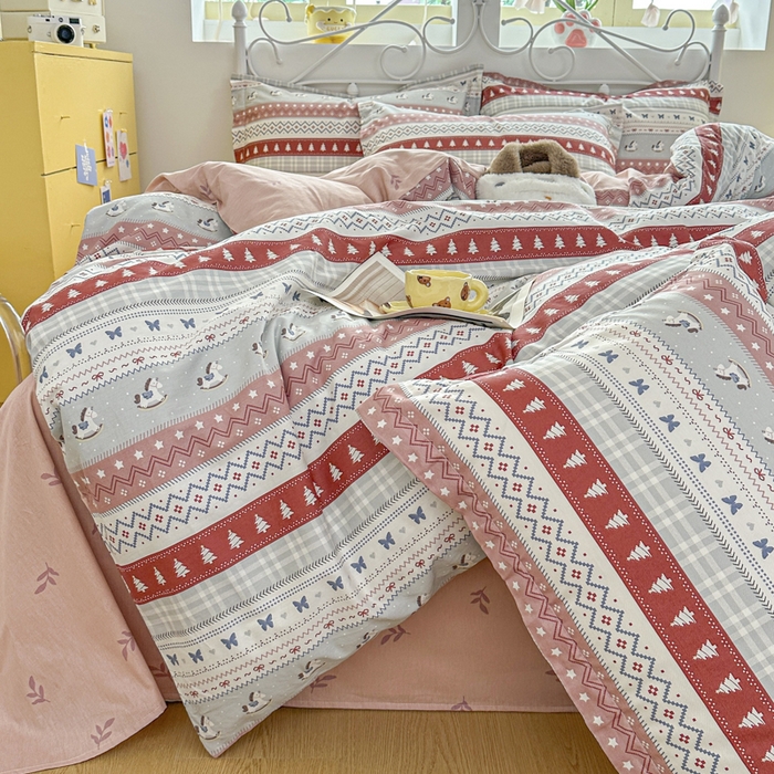 91家纺网 家纺一手货源 找家纺 （总）红淳家纺 2026新款13070全棉纯棉印花四件套系列