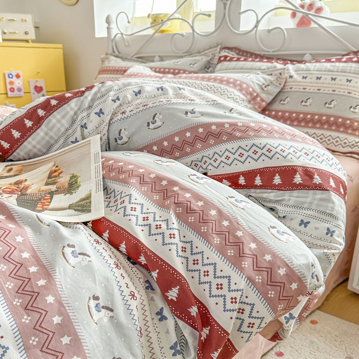 91家纺网 家纺一手货源 找家纺 （总）红淳家纺 2026新款13070全棉纯棉印花四件套系列