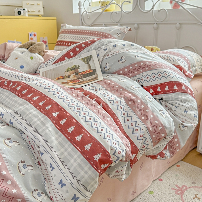 91家纺网 家纺一手货源 找家纺 （总）红淳家纺 2026新款13070全棉纯棉印花四件套系列