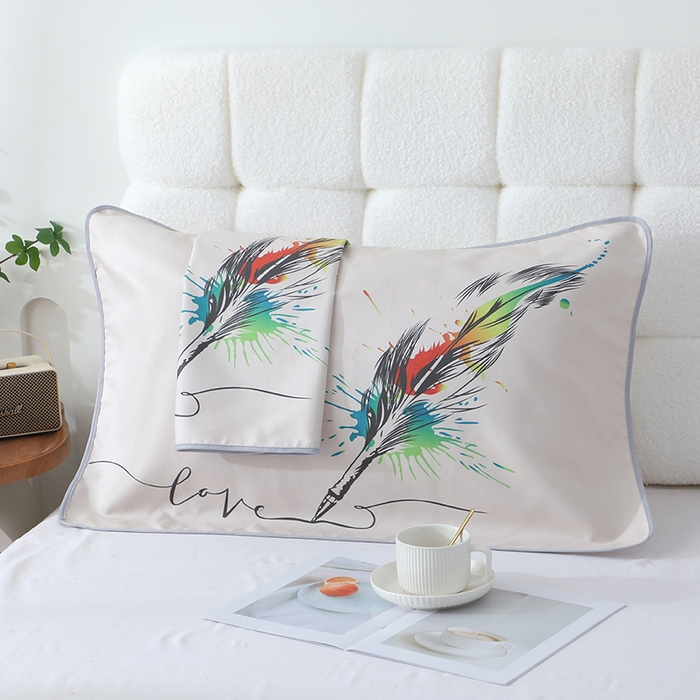 91家纺网 家纺一手货源 找家纺 娇兰毛巾 2026新款7A抗菌枕巾 羽彩