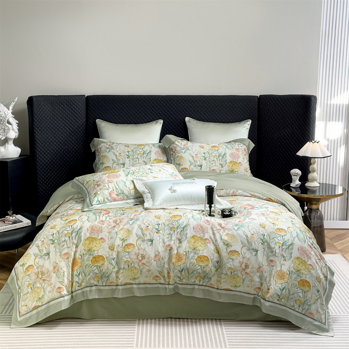 91家纺网 家纺一手货源 找家纺 （总）朵希曼 2026新款60天丝棉数码印花四件套（控价券后不低于349元）