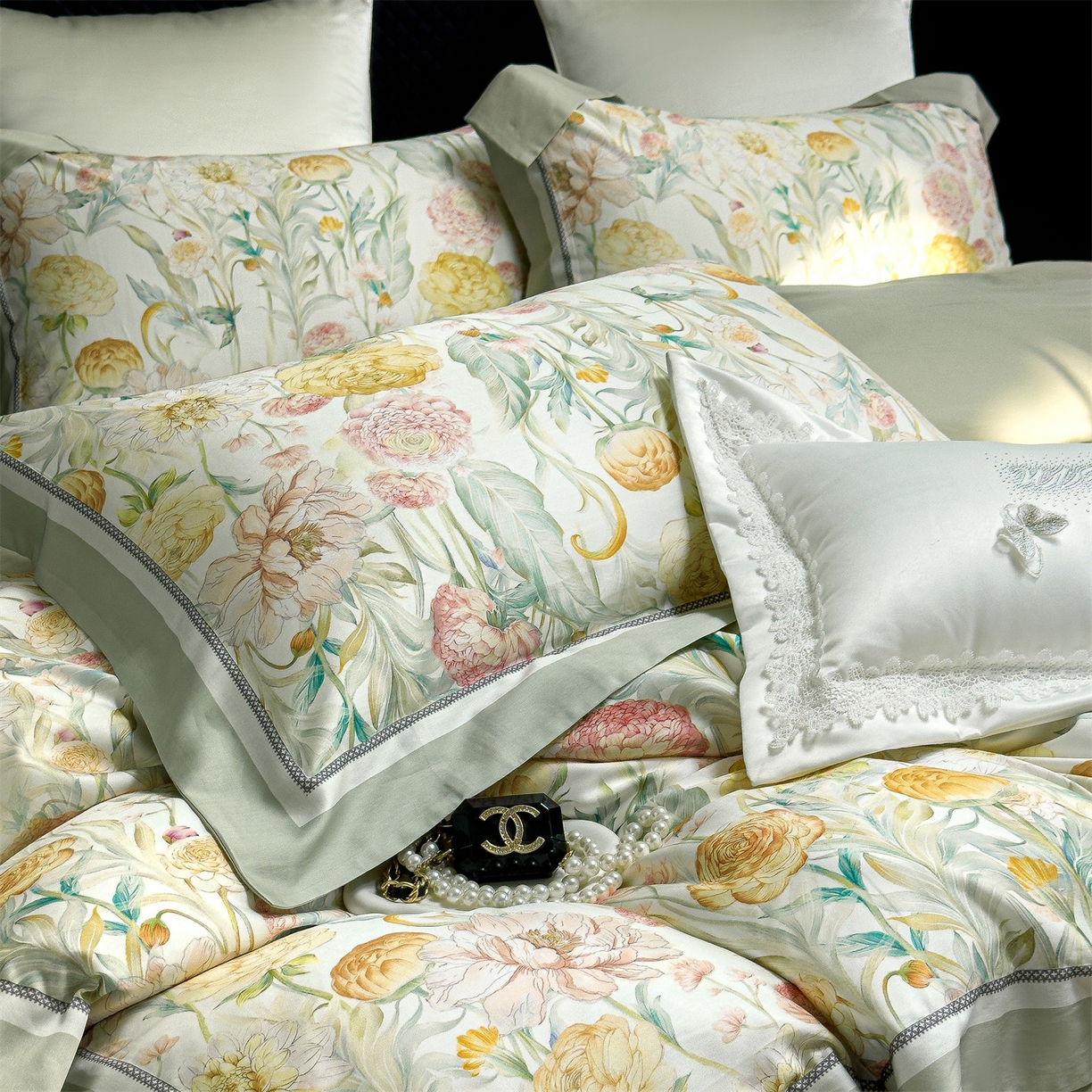 91家纺网 家纺一手货源 找家纺 （总）朵希曼 2026新款60天丝棉数码印花四件套（控价券后不低于349元）