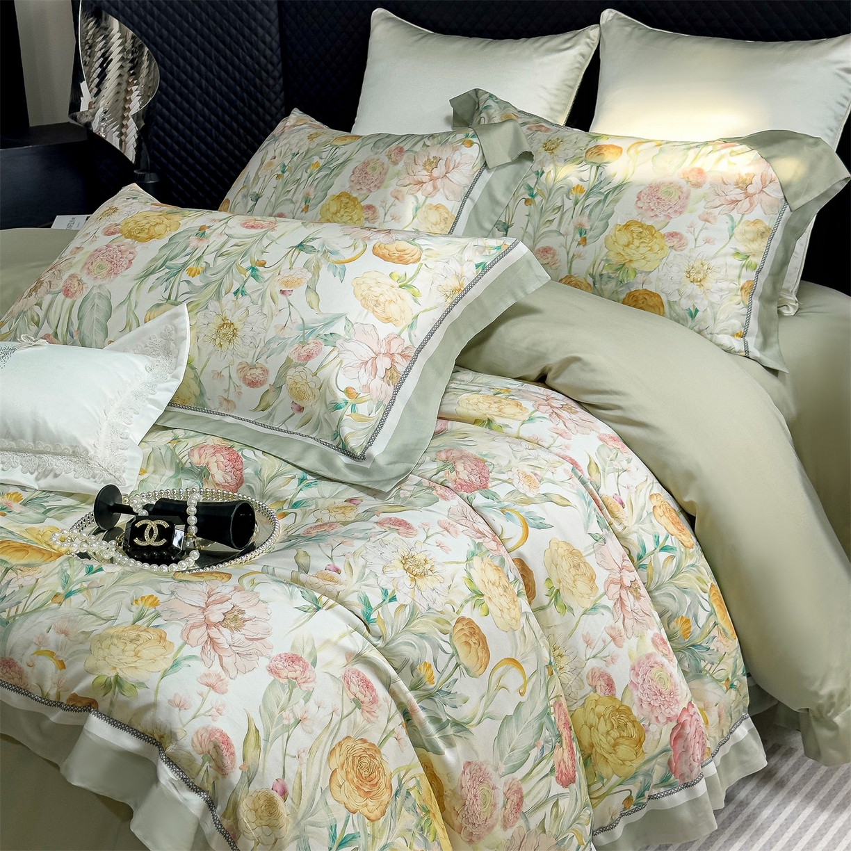 朵希曼 2026新款60天丝棉数码印花四件套（控价券后不低于349元） 百微