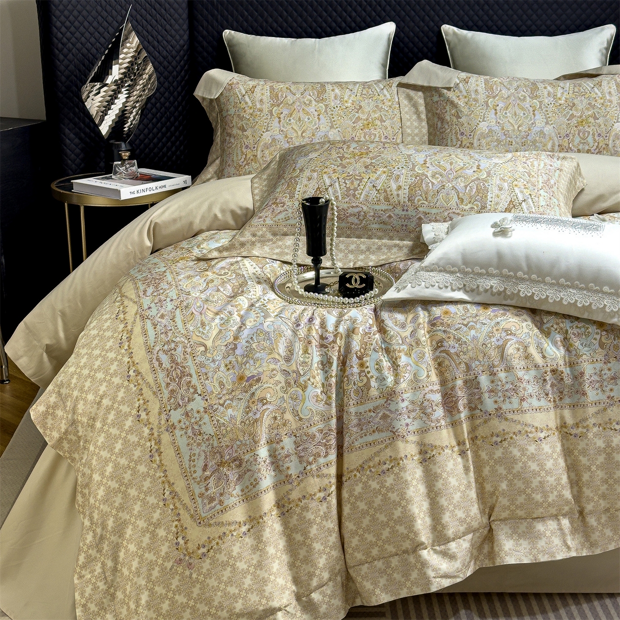 91家纺网 家纺一手货源 找家纺 朵希曼 2026新款60天丝棉数码印花四件套（控价券后不低于349元） 华尔兹