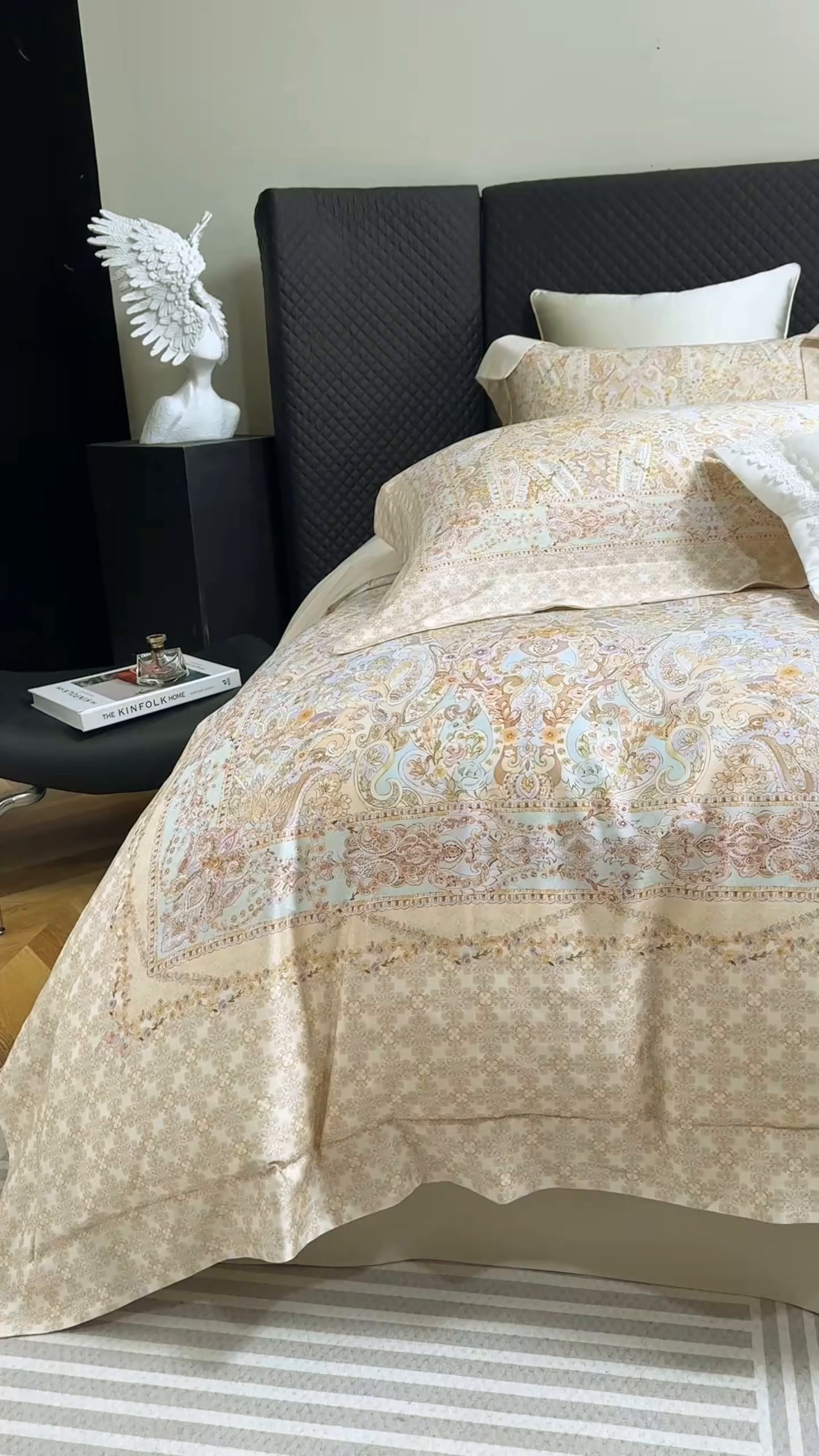 91家纺网 家纺一手货源 找家纺 朵希曼 2026新款60天丝棉数码印花四件套（控价券后不低于349元） 华尔兹