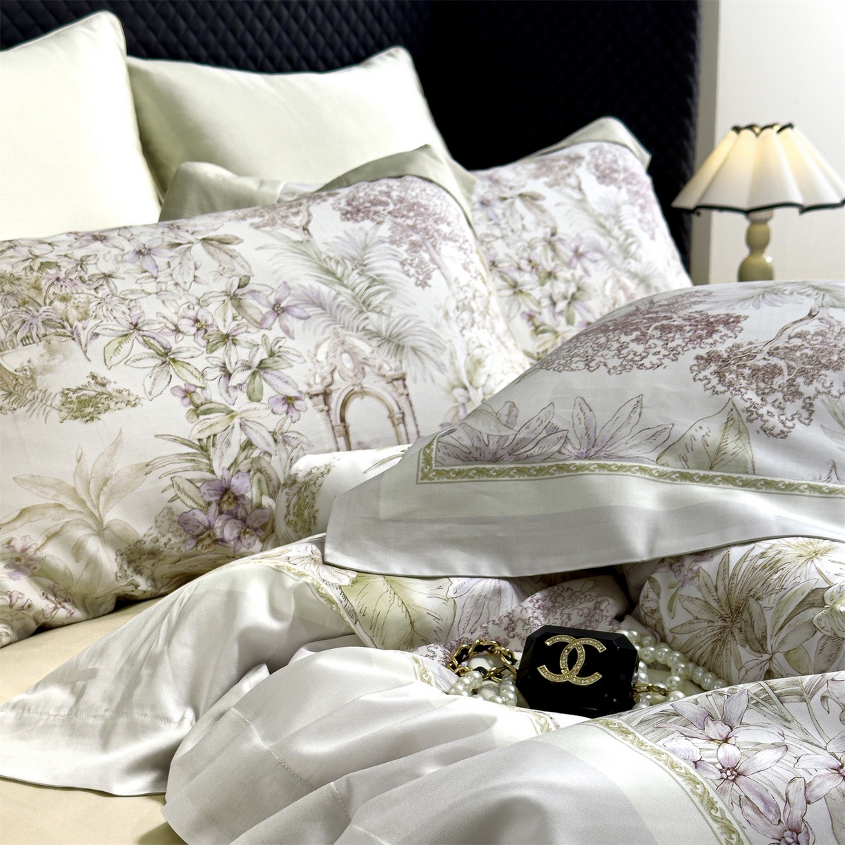 91家纺网 家纺一手货源 找家纺 朵希曼 2026新款60天丝棉数码印花四件套（控价券后不低于349元） 秘密花园