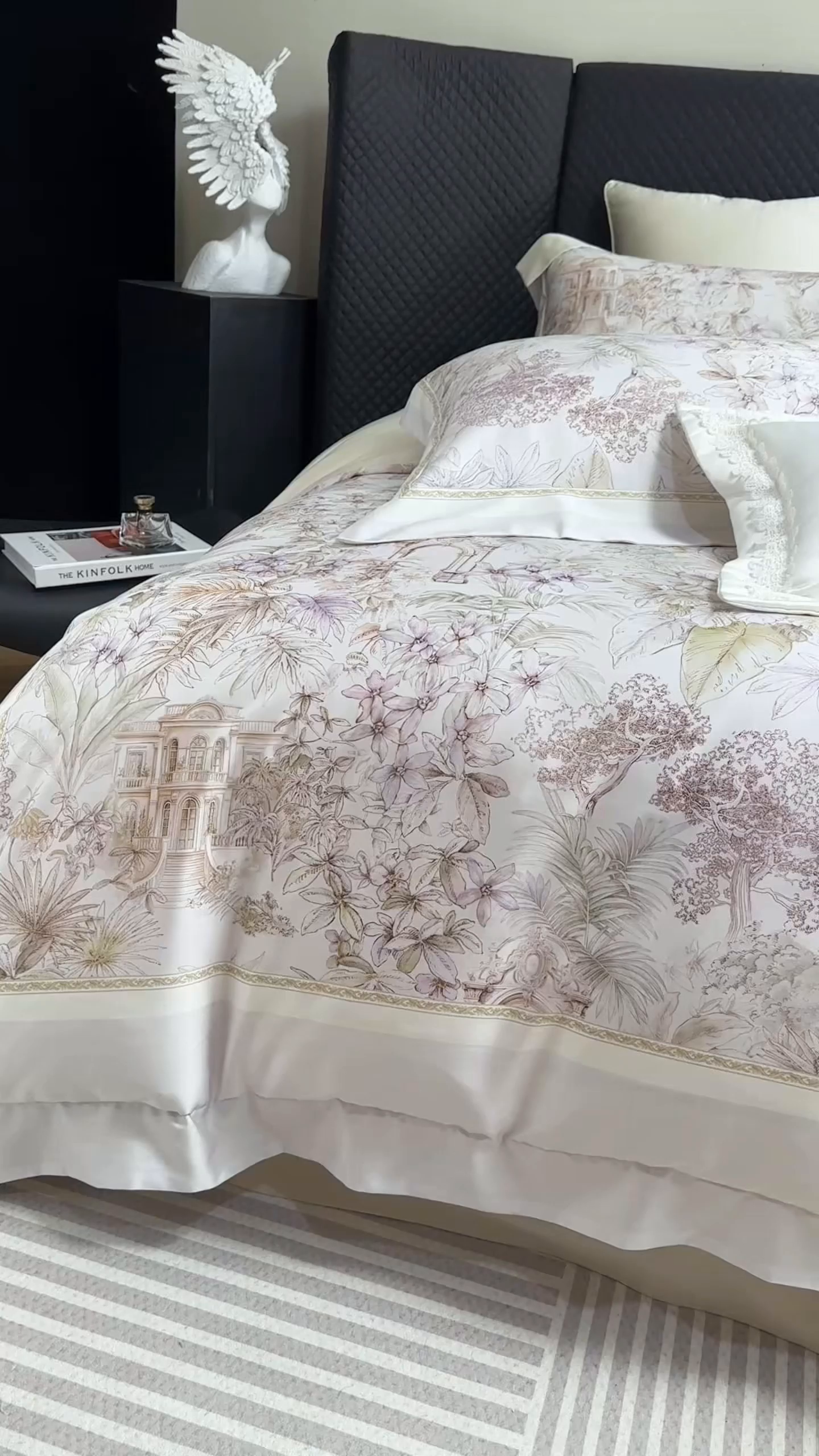 91家纺网 家纺一手货源 找家纺 朵希曼 2026新款60天丝棉数码印花四件套（控价券后不低于349元） 秘密花园