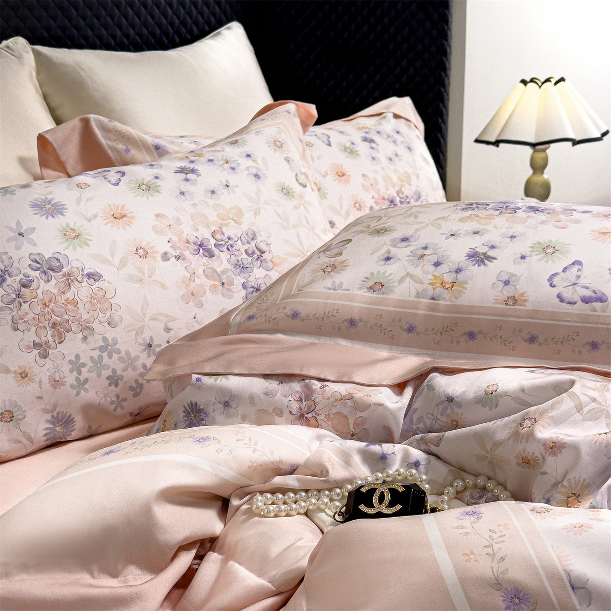 91家纺网 家纺一手货源 找家纺 朵希曼 2026新款60天丝棉数码印花四件套（控价券后不低于349元） 清风柔梦