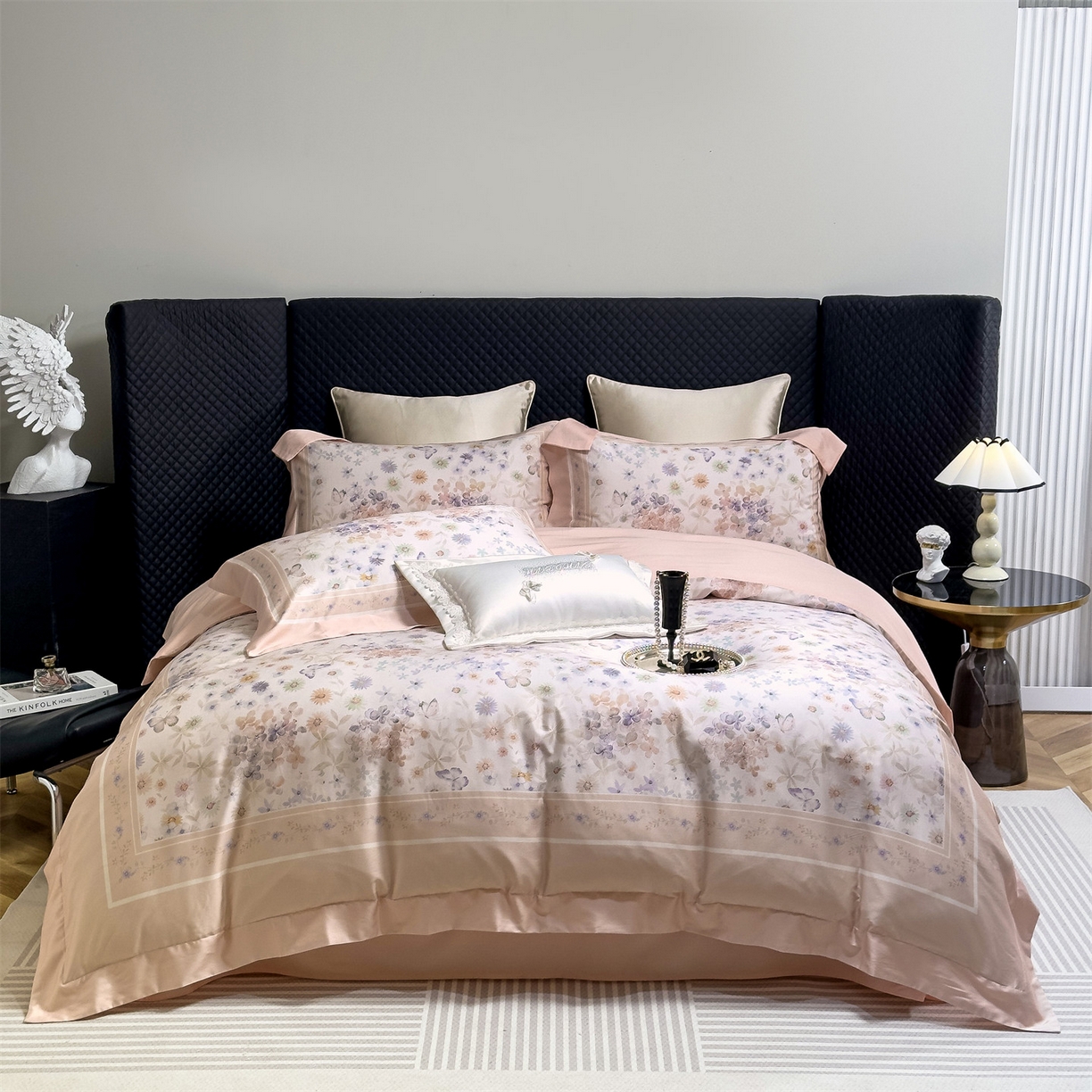 91家纺网 家纺一手货源 找家纺 朵希曼 2026新款60天丝棉数码印花四件套（控价券后不低于349元） 清风柔梦