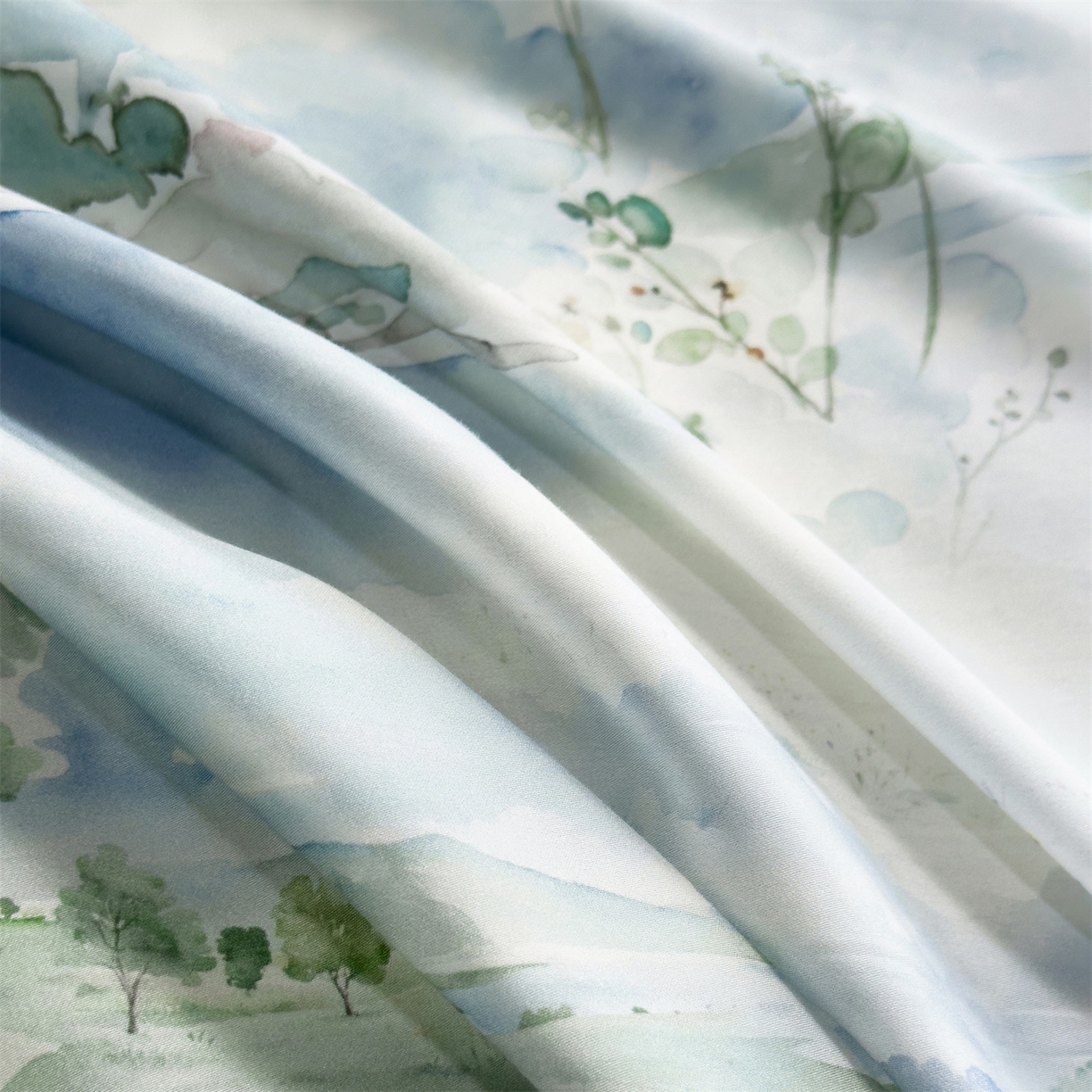 91家纺网 家纺一手货源 找家纺 朵希曼 2026新款60天丝棉数码印花四件套（控价券后不低于349元） 山水涧