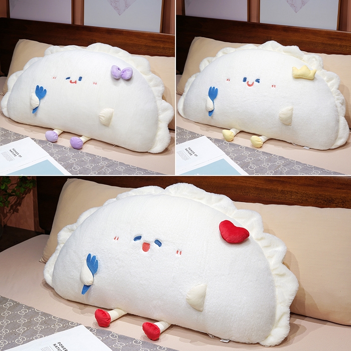 91家纺网 家纺一手货源 找家纺 （总）仟亿莱 2026新款兔毛饺子“饺”好运床头靠枕