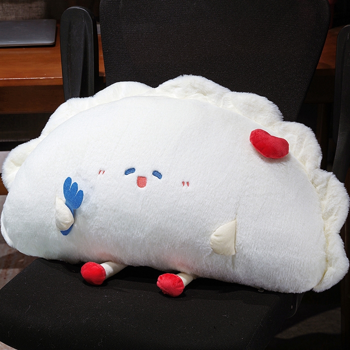 91家纺网 家纺一手货源 找家纺 （总）仟亿莱 2026新款兔毛饺子“饺”好运床头靠枕