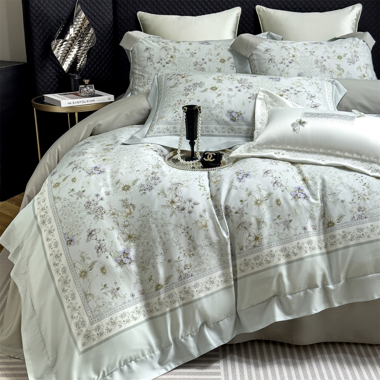 91家纺网 家纺一手货源 找家纺 朵希曼 2026新款60天丝棉数码印花四件套（控价券后不低于349元） 伊莎