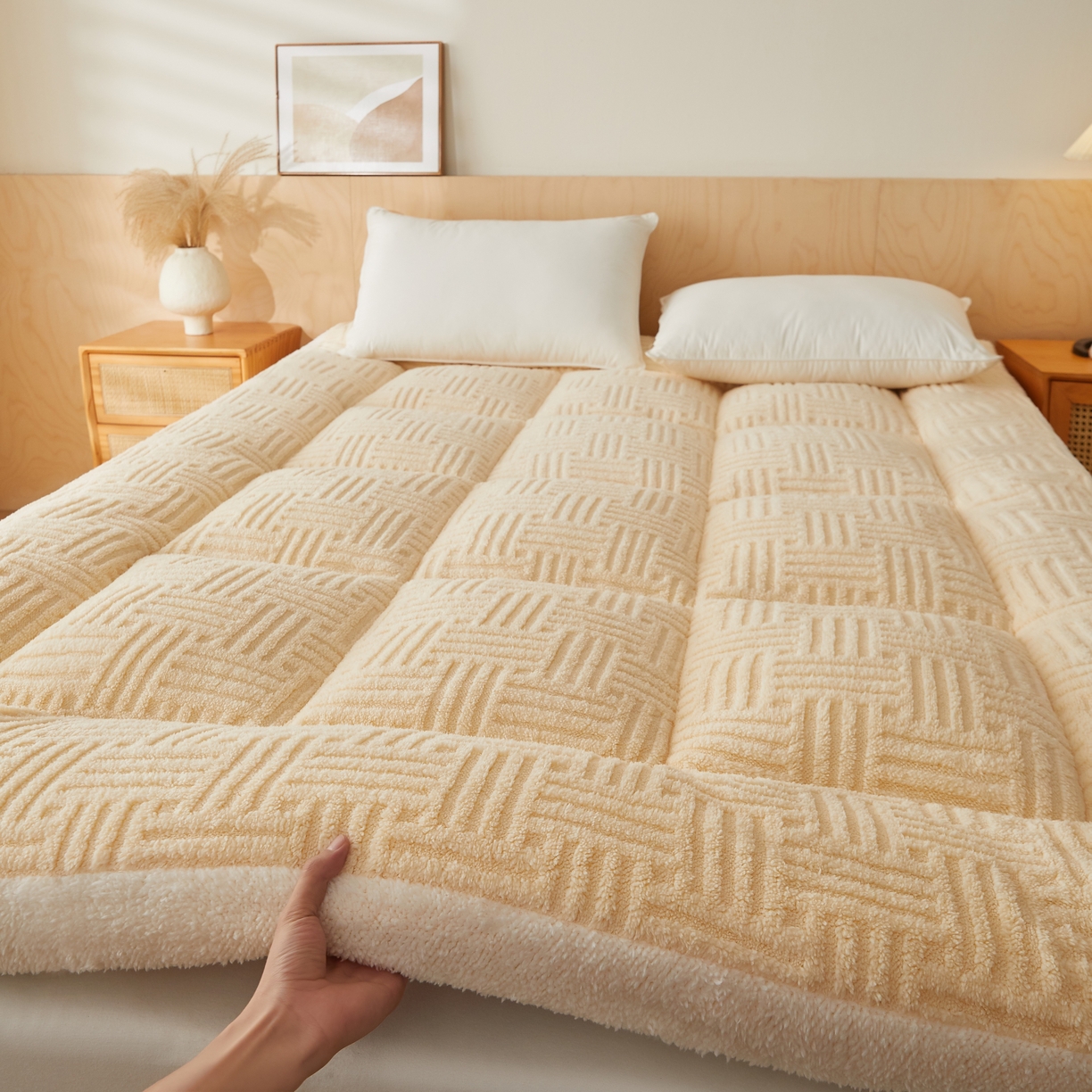 91家纺网 家纺一手货源 找家纺 （总）蓝冰家纺 2026新款塔关绒立体床垫