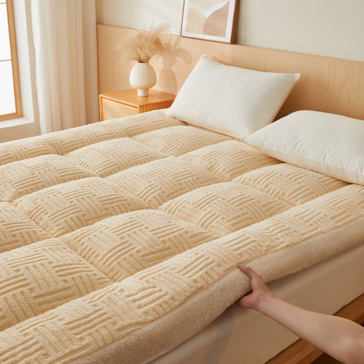 91家纺网 家纺一手货源 找家纺 （总）蓝冰家纺 2026新款塔关绒立体床垫