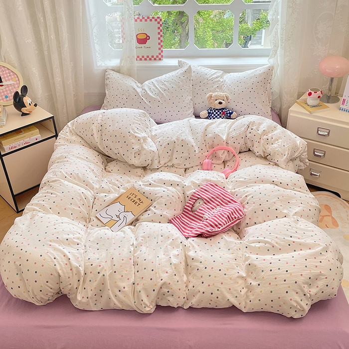 91家纺网 家纺一手货源 找家纺 （总）优尚佳生活馆 2026新款A类水洗ins风亲肤印花四件套