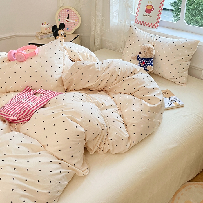 91家纺网 家纺一手货源 找家纺 优尚佳生活馆 2026新款A类水洗ins风亲肤印花四件套 晨曦暖阳