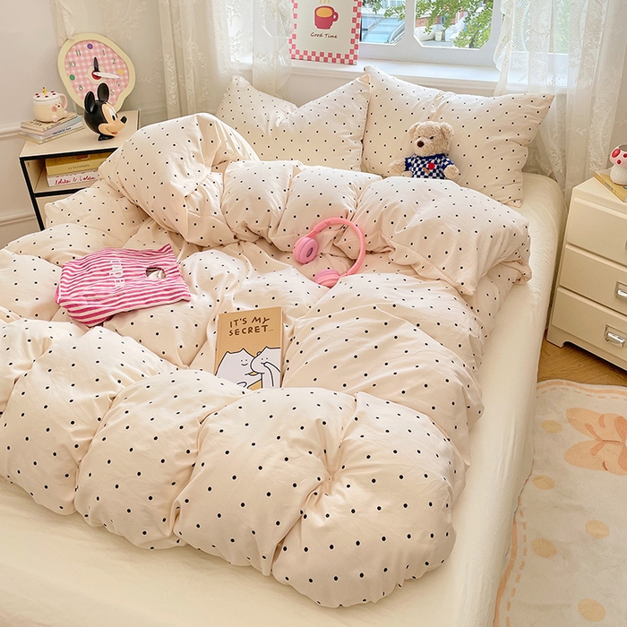 91家纺网 家纺一手货源 找家纺 优尚佳生活馆 2026新款A类水洗ins风亲肤印花四件套 晨曦暖阳