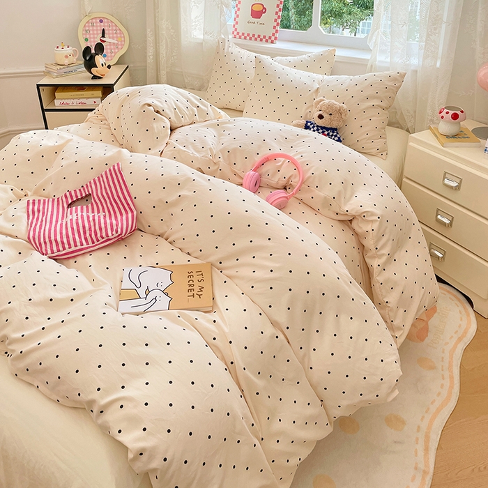 91家纺网 家纺一手货源 找家纺 优尚佳生活馆 2026新款A类水洗ins风亲肤印花四件套 晨曦暖阳