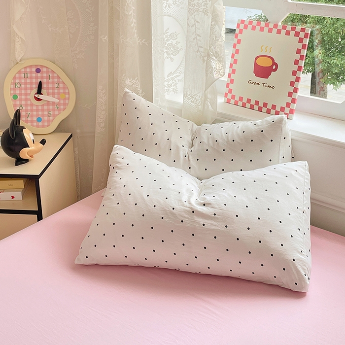 91家纺网 家纺一手货源 找家纺 优尚佳生活馆 2026新款A类水洗ins风亲肤印花四件套 点点温馨