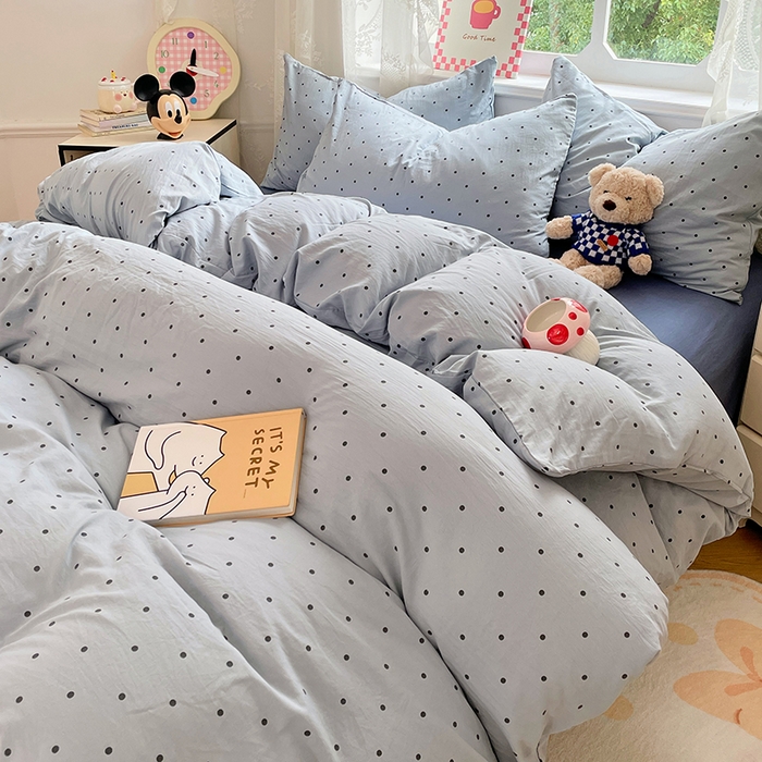 91家纺网 家纺一手货源 找家纺 优尚佳生活馆 2026新款A类水洗ins风亲肤印花四件套 星河梦境