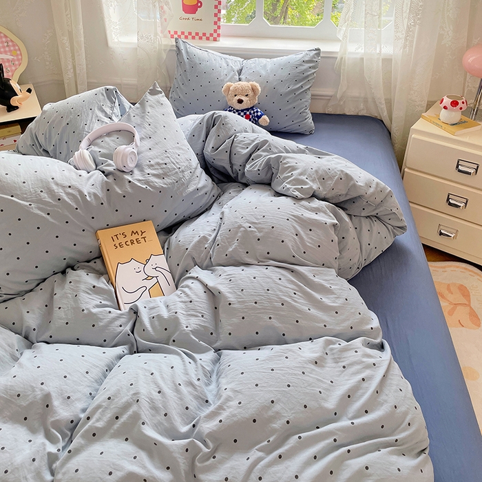 91家纺网 家纺一手货源 找家纺 优尚佳生活馆 2026新款A类水洗ins风亲肤印花四件套 星河梦境