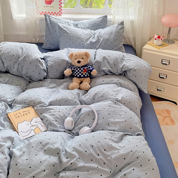 91家纺网 家纺一手货源 找家纺 优尚佳生活馆 2026新款A类水洗ins风亲肤印花四件套 星河梦境