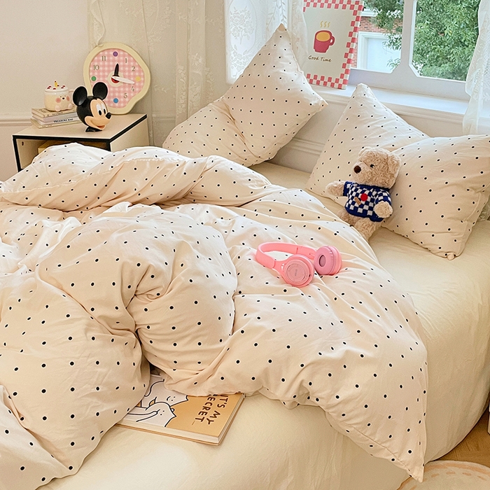 91家纺网 家纺一手货源 找家纺 优佳优品 2026新款A类水洗ins风亲肤印花四件套 晨曦暖阳