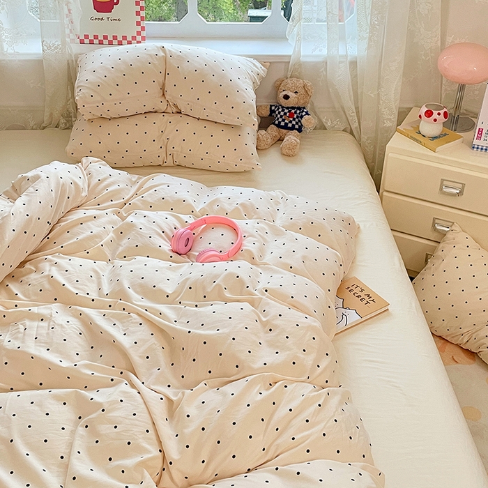 91家纺网 家纺一手货源 找家纺 优佳优品 2026新款A类水洗ins风亲肤印花四件套 晨曦暖阳