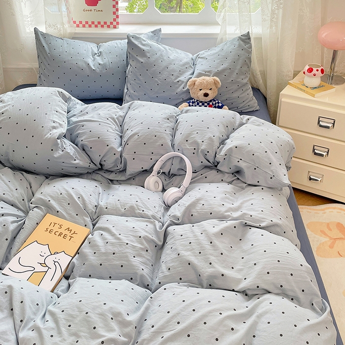 91家纺网 家纺一手货源 找家纺 优佳优品 2026新款A类水洗ins风亲肤印花四件套 星河梦境