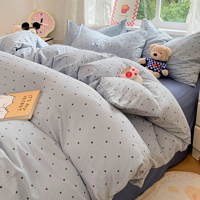 91家纺网 家纺一手货源 找家纺 优佳优品 2026新款A类水洗ins风亲肤印花四件套 星河梦境