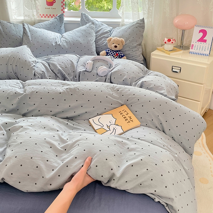 91家纺网 家纺一手货源 找家纺 优佳优品 2026新款A类水洗ins风亲肤印花四件套 星河梦境