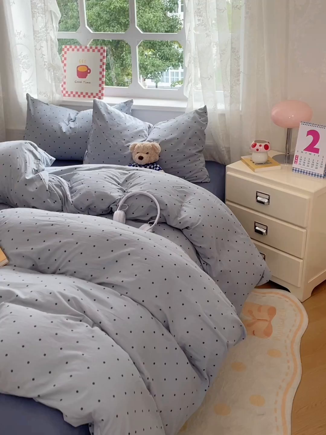 91家纺网 家纺一手货源 找家纺 优佳优品 2026新款A类水洗ins风亲肤印花四件套 星河梦境